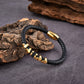 Armband Edelstahl mit Leder K00C1116_AB_EL