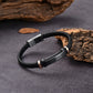 Armband Edelstahl mit Leder K00C1107_AB_EL