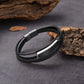 Armband Edelstahl mit Leder K00C1110_AB_EL