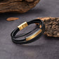 Armband Edelstahl mit Leder K00C1110_AB_EL