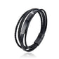 Armband Edelstahl mit Leder K00C1110_AB_EL
