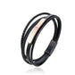 Armband Edelstahl mit Leder K00C1110_AB_EL