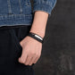 Armband Edelstahl mit Leder K00C1110_AB_EL